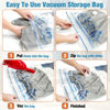 Picture of Vacuum Storage Bags, 10 Small Space Saver Vacuum Seal Bags, Space Bags, Vacuum Sealer Bags for Clothes with Travel Hand Pump (10S)