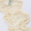 Picture of Socomi Fall Thanksgiving Table Runner Cheesecloth Table Runner 120 inch 10FT Boho Rustic Gauze Table Runner for Wedding Party Baby Shower Fall Decor Beige 6pcs