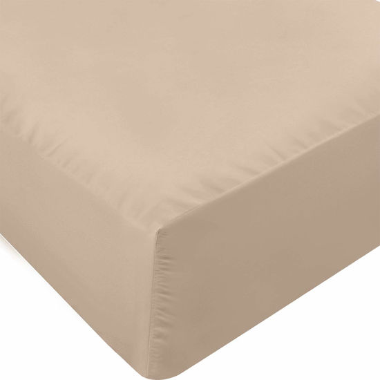 Picture of Utopia Bedding Full Fitted Sheet - Bottom Sheet - Deep Pocket - Soft Microfiber - Shrinkage and Fade Resistant - Easy Care -1 Fitted Sheet Only (Beige)