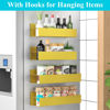 Picture of HuggieGems 4 Pack Magnetic Spice Storage Rack Organizer for Refrigerator and Oven, Gold Fridge Organizers and Storage