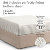 Picture of Full Fitted Bed Sheet - Hotel Luxury & Cooling Single Fitted Sheet Only - Easily Fits Mattress Up to 16 Inches Perfectly - Soft, Wrinkle Free, Breathable & Comfy Beige Stripes Single Fitted Bed Sheet