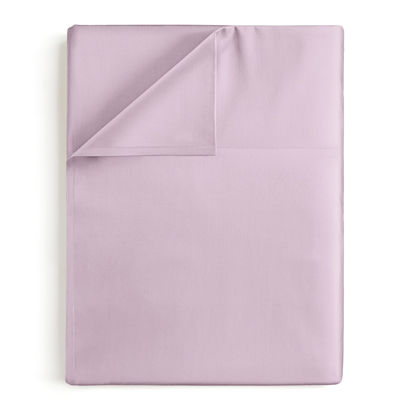 Picture of California King Size Flat Sheet - Comfortable, Breathable & Cooling Sheet - Hotel Luxury, Fade Resistant Flat Sheet - Extra Soft & Comfy - Easy Care, Wrinkle Free - Light Lavender Flat Sheet Only