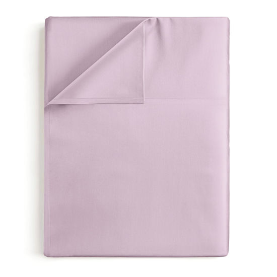 Picture of California King Size Flat Sheet - Comfortable, Breathable & Cooling Sheet - Hotel Luxury, Fade Resistant Flat Sheet - Extra Soft & Comfy - Easy Care, Wrinkle Free - Light Lavender Flat Sheet Only