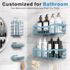 Picture of Shower Caddy 5 Pack,Adhesive Shower Organizer for Bathroom Storage&Home Decor&Kitchen,No Drilling,Large Capacity,Rustproof Stainless Steel Bathroom Organizer,Shower Shelves for Inside Shower-Larger