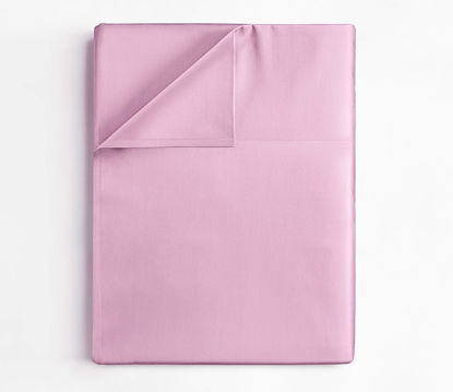 Picture of King Size Flat Bed Sheet - Hotel Luxury Single Flat Sheet Only - Wrinkle Free & Fade Resistant Flat Sheet - Extra Soft, Breathable Bedding for Women, Men, Kids & Teens - Light Pink Flat Sheet Only