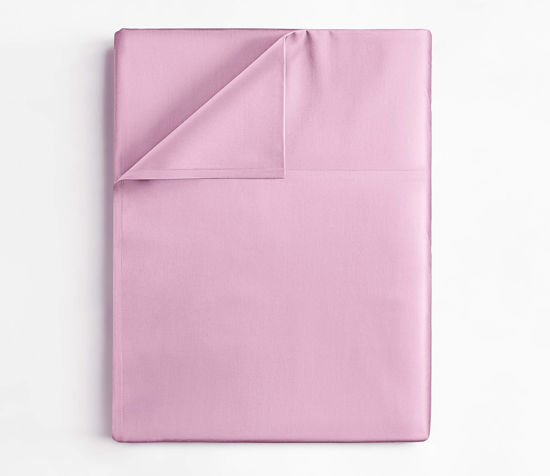 Picture of King Size Flat Bed Sheet - Hotel Luxury Single Flat Sheet Only - Wrinkle Free & Fade Resistant Flat Sheet - Extra Soft, Breathable Bedding for Women, Men, Kids & Teens - Light Pink Flat Sheet Only