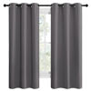 Picture of NICETOWN Grey Blackout Curtain Panels for Bedroom, Thermal Insulated Grommet Top Blackout Draperies and Drapes for Basement (2 Panels, W42 x L68-inch, Grey)