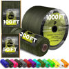 Picture of TECEUM Paracord Type III 550 Army Green - 100 ft - 4mm - Tactical Rope MIL-SPEC - Outdoor para Cord -Camping Hiking Fishing Gear and Equipment - EDC Parachute Cord - Strong Survival Rope 010