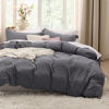 Picture of Bedsure Dark Grey Oversized King Duvet Cover - 3 Pieces Prewashed Extra Soft Bedding Set, Includes 1 Duvet Cover 120x98 Inches with Zipper Closure & 2 Pillow Shams, Comforter Not Included