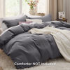 Picture of Bedsure Dark Grey Oversized King Duvet Cover - 3 Pieces Prewashed Extra Soft Bedding Set, Includes 1 Duvet Cover 120x98 Inches with Zipper Closure & 2 Pillow Shams, Comforter Not Included