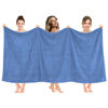 Picture of American Soft Linen Oversized Bath Sheet 40x80 Extra Large for Bathroom, 100% Cotton Turkish Jumbo Bathsheet Towels for Adults, Electric Blue Bath Sheet