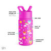 Picture of Simple Modern Disney Minnie Mouse Kids Water Bottle with Straw Lid | Reusable Insulated Stainless Steel Cup for Girls, School | Summit Collection | 14oz, Minnie Doodle