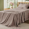 Picture of Bedsure Twin Sheets Set - Soft Twin Bed Sheets, 3 Pieces Hotel Luxury Khaki Sheets Twin, Easy Care Polyester Microfiber Cooling Bed Sheet Set