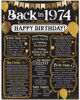 Picture of 51st Birthday Party Decorations for 51st Birthday (Fifty-one) - Remembering The Year 1974 - Party Supplies - Gifts for Men and Women Turning 51 - Back In 1974 Birthday Card 11x14 Unframed Print