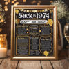 Picture of 51st Birthday Party Decorations for 51st Birthday (Fifty-one) - Remembering The Year 1974 - Party Supplies - Gifts for Men and Women Turning 51 - Back In 1974 Birthday Card 11x14 Unframed Print