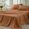Picture of Bedsure Full Size Sheet Sets - Soft Sheets for Full Size Bed, 4 Pieces Hotel Luxury Terracotta Sheets Full, Easy Care Polyester Microfiber Cooling Bed Sheet Set