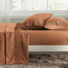 Picture of Bedsure Full Size Sheet Sets - Soft Sheets for Full Size Bed, 4 Pieces Hotel Luxury Terracotta Sheets Full, Easy Care Polyester Microfiber Cooling Bed Sheet Set