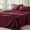 Picture of Bedsure Full Size Sheet Sets - Soft Sheets for Full Size Bed, 4 Pieces Hotel Luxury Burgundy Sheets Full, Easy Care Polyester Microfiber Cooling Bed Sheet Set