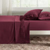 Picture of Bedsure Full Size Sheet Sets - Soft Sheets for Full Size Bed, 4 Pieces Hotel Luxury Burgundy Sheets Full, Easy Care Polyester Microfiber Cooling Bed Sheet Set