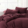 Picture of Bedsure Full Size Sheet Sets - Soft Sheets for Full Size Bed, 4 Pieces Hotel Luxury Burgundy Sheets Full, Easy Care Polyester Microfiber Cooling Bed Sheet Set