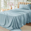 Picture of Bedsure Twin Sheets Set - Soft Twin Bed Sheets, 3 Pieces Hotel Luxury Sky Blue Sheets Twin, Easy Care Polyester Microfiber Cooling Bed Sheet Set