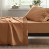 Picture of Bedsure Twin Sheets Set - Soft Twin Bed Sheets, 3 Pieces Hotel Luxury Burnt Orange Sheets Twin, Easy Care Polyester Microfiber Cooling Bed Sheet Set