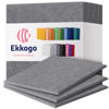 Picture of Ekkogo Acoustic Panels 12-Pack Soundproof Wall Panels 12"X12"X0.4" Sound Panels High Density Sound Dampening Panels - [Pebble Gray Square]