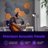 Picture of Ekkogo Acoustic Panels 12-Pack Soundproof Wall Panels 12"X10.4"X0.4" Sound Panels High Density Sound Dampening Panels - [Pebble Gray Hexagon]