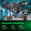 Picture of Ekkogo Acoustic Panels 12-Pack Soundproof Wall Panels 12"X10.4"X0.4" Sound Panels High Density Sound Dampening Panels - [Pebble Gray Hexagon]