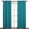 Picture of NICETOWN Room Darkening Curtains 84 inch Length 2 Panels, Thermal Insulated Grommet Blackout Curtains for Modern Casual Elegant Bedroom Kids Room Theme Decoration (Peacock Teal, 2 Pieces, W42)