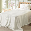 Picture of Bedsure Twin XL Sheet Sets Dorm Bedding - Soft Extra Long Twin Bed Sheets, 3 Pieces Hotel Luxury Ivory Sheets Twin XL, Easy Care Microfiber Sheet Set