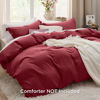 Picture of Bedsure Red Twin Duvet Cover - 2 Pieces Prewashed Extra Soft Bedding Set, Includes 1 Duvet Cover Twin Size 68x90 Inches with Zipper Closure & 1 Pillow Sham, Comforter Not Included