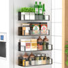 Picture of HuggieGems 4 Pack Magnetic Spice Storage Rack Organizer for Refrigerator and Oven, Clear Fridge Organizers and Storage