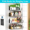Picture of HuggieGems 4 Pack Magnetic Spice Storage Rack Organizer for Refrigerator and Oven, Clear Fridge Organizers and Storage
