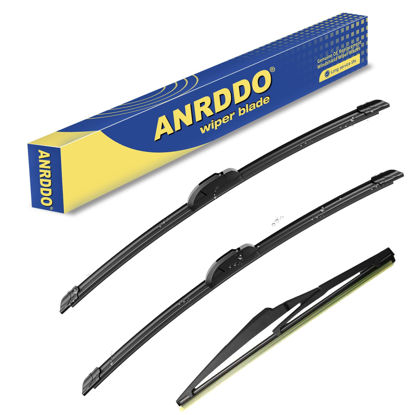 Picture of 3 wipers Replacement For Jeep Grand cherokee 2011 2012 2013 2014 2015 2016 2017 2018-2021 Original Equipment Windshield Wiper Blades Set 22"+21"+11" (Set of 3) U/J HOOK