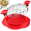 Picture of SURETIVIAN Chicken Shredder Large Chicken Breast Shredder Tool Twist with Brush&Fork, Visible Meat Shredder Machine, Anti-Slip Strip, Ergonomic Handle, BPA Free, Suitable for Pork Beef Chicken(Red)