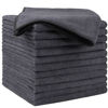 Picture of HOMEXCEL Microfiber Cleaning Cloths 12 Pack, Premium 16 x 16 inch Microfiber Towel for Cars, Ultra Absorbent Car Washing Cloth, Lint Free Streak Free Wash Cloths for Car, Kitchen, and Window, Grey