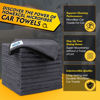 Picture of HOMEXCEL Microfiber Cleaning Cloths 12 Pack, Premium 16 x 16 inch Microfiber Towel for Cars, Ultra Absorbent Car Washing Cloth, Lint Free Streak Free Wash Cloths for Car, Kitchen, and Window, Grey