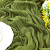 Picture of Socomi Cheesecloth Table Runner 10ft Gauze Boho Rustic Moss Green Cheese Cloth Table Runner for Baby Shower Decoration Wedding Easter Summer Table Runner 10pcs Camp Green