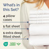 Picture of Extra Deep Cal King Sheet Set - 6 Piece Breathable & Cooling Sheets - Hotel Luxury Bedding Set 18-24 Inch Extra Deep Pockets - Easy Fit, Super Soft, Wrinkle Free & Comfy - Antique White, Cal King Size