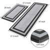 Picture of Mattitude Kitchen Mat [2 PCS] Cushioned 0.47 inch Rugs Non-Skid Waterproof Mats and Ergonomic Comfort Standing for Floor, Office, Sink, Laundry, Black and Gray