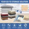 Picture of 8 Jumbo Vacuum Storage Bags, Space Saver Bags Compression Storage Bags for Comforters and Blankets, Vacuum Sealer Bags for Clothes Storage, Hand Pump Included