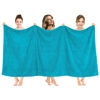 Picture of American Soft Linen Oversized Bath Sheet 40x80 Extra Large for Bathroom, 100% Cotton Turkish Jumbo Bathsheet Towels for Adults, Aqua Blue Bath Sheet
