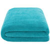 Picture of American Soft Linen Oversized Bath Sheet 40x80 Extra Large for Bathroom, 100% Cotton Turkish Jumbo Bathsheet Towels for Adults, Aqua Blue Bath Sheet