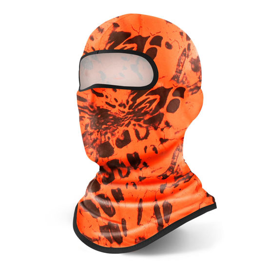 Picture of YESLIFE Orange Ski Mask, Balaclava Face Mask for Men and Women, Skiing, Snowboarding, Motorcycle, UV Protection & Wind Protection, Hat