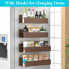 Picture of HuggieGems 4 Pack Magnetic Spice Storage Rack Organizer for Refrigerator and Oven, Bronze Fridge Organizers and Storage