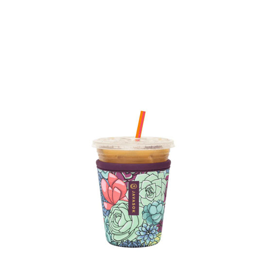 Picture of Sok It Java Sok Iced Coffee & Cold Soda Insulated Neoprene Cup Sleeve (Succulents, Small: 16-20oz)