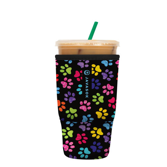 Picture of Sok It Java Sok Iced Coffee & Cold Soda Insulated Neoprene Cup Sleeve (Pawsitive Vibes, Large: 30-32oz)