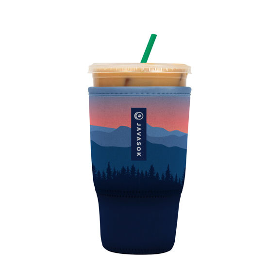 Picture of Sok It Java Sok Iced Coffee & Cold Soda Insulated Neoprene Cup Sleeve (Blue Ridge, Large: 30-32oz)