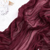 Picture of Socomi Fall Thanksgiving Table Runner Cheesecloth Table Runner 120 inch 10FT Boho Rustic Gauze Table Runner for Wedding Party Baby Shower Fall Decor Burgundy Red 6pcs